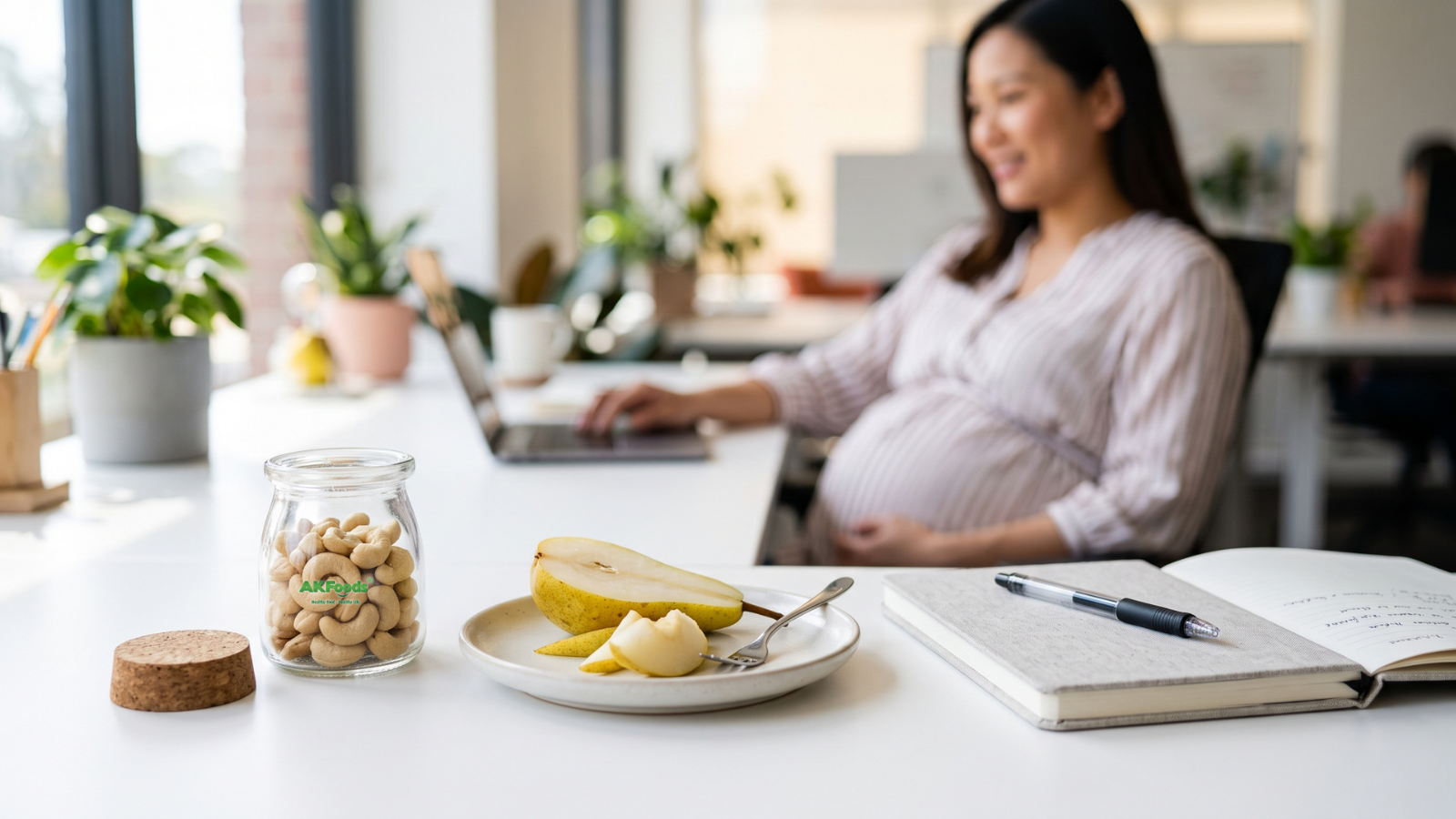 Office moms in their first trimester should prioritize seasonal fruits to replenish minerals and ease nausea.