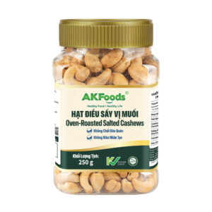 Hạt Điều Sấy Vị Muối AKFoods Hũ 250g