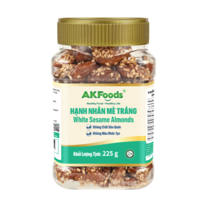 Hạnh Nhân Mè Trắng AKFoods Hũ 225g