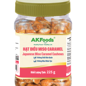 Hạt Điều Miso Caramel AKFoods Hũ 225g