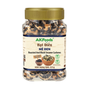 Hạt Điều Mè Đen AKFoods Hũ 225g
