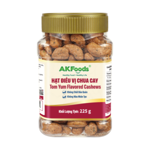 Hạt Điều Rang Vị Chua Cay AKFoods Hũ 225g