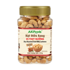 Hạt Điều Rang Vị Thịt Nướng BBQ AKFoods Hũ 250g