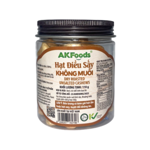 Hạt Điều Sấy Không Muối AKFoods Hũ 110g