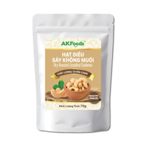 Hạt Điều Sấy Không Muối AKFoods Túi 70g