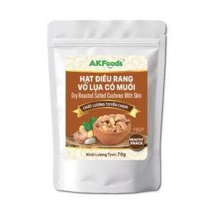 Hạt Điều Vỏ Lụa Có Muối AKFoods Túi 70g
